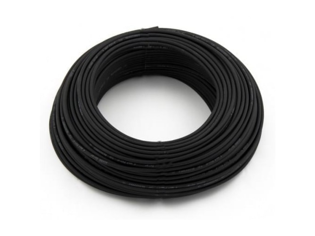 Kabel 10.0 mm2 černý 1m
